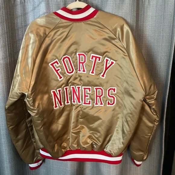 Vintage San Francisco 49ers Locker Line Good Satin Jacket Size XL - Picture 4 of 12